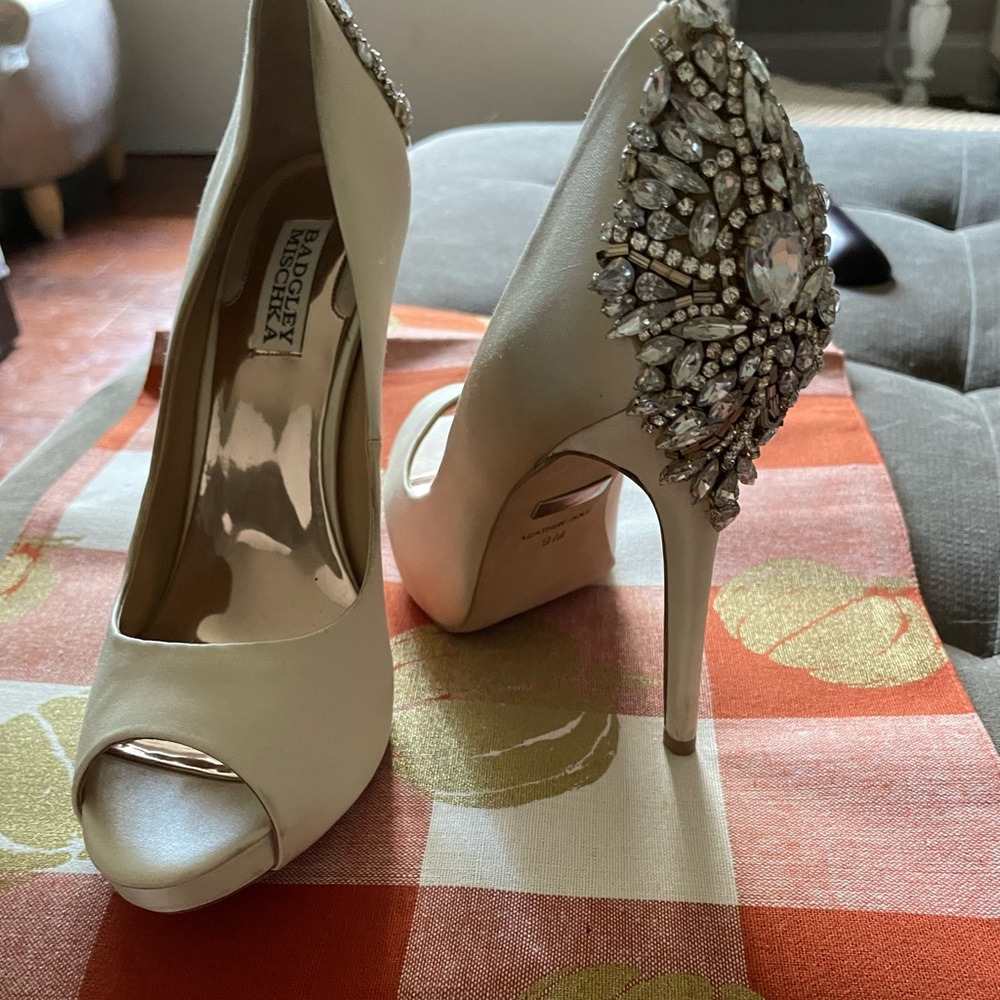 Badgley Mischka embellished heel